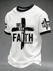 Men's We Walk By Faith Not By Sight Waffle Short Sleeve