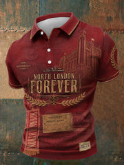 Men's North Lodon Forever Football Lover Printed Casual Tops