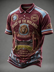 Men's Gift For Soccer Fans Print Casual Polo