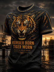 Men's Tigers Football Lover Printed T-shirt