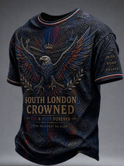 Men's Eagles Proud Football Lover Printed T-shirt