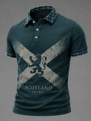 Men's Alba gu bràth Tartan Print Casual Polo