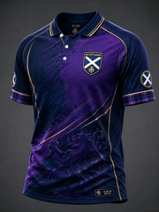 Men's Scotland Printed three buttons shoulder sleeve
