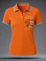 Women's 14 July Orangemens Day FDloral Art Printed Casual Tops