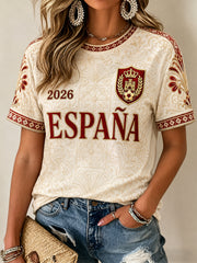 Women's Gift For Football Fans Print Casual Tee