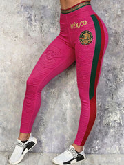 Women's Mexico Football Lover Art Printed Leggings