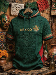 Men's Mexico Football Lover Art Printed Casual Tops
