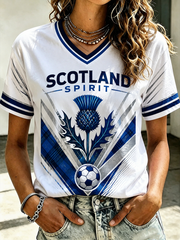 Women's UK Football Lover Scotland Printed short-sleeved T-shirt