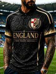 Men's UK Football Lover England Printed polo shirt