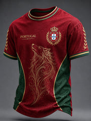 Men's Portuguese Football Printed T-shirt