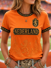 Women's Gift For Football Fans Print Casual Tee