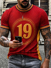 Men's Gift For Football Fans Print Casual Tee