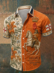 Men's Orangemen's Day Art Printed Linen Shirt