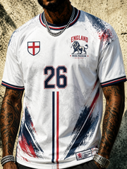 Men's UK Football Lover England Printed short sleeves t-shirt