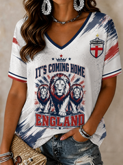 Women's UK Football Lover England Printed short-sleeved T-shirt