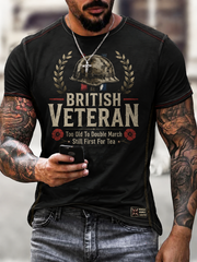 Men's British Veteran Printed short sleeves t-shirt