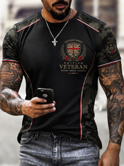 Men's British Veteran Printed short sleeves t-shirt