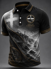 Men's Cornish Celtic-style Print Casual Top