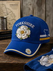 Unisex England Yorkshire Day White Roses Art Printed Hat