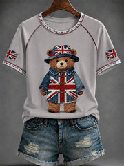 Women's British Style Printed T-shirt