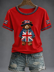 Women's British Style Printed T-shirt