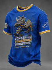 Men's UK rugby lover rhino Printed short sleeves t-shirt
