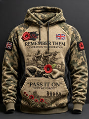 Men's Remembrance Day Lest We Forget Hoodie