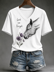 Women's Remembering The Animals Of War Short-sleeved T-shirt