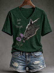 Women's Remembering The Animals Of War Short-sleeved T-shirt
