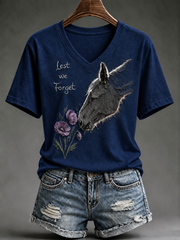 Women's Remembering The Animals Of War Short-sleeved T-shirt