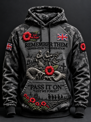 Men's Remembrance Day Lest We Forget Hoodie