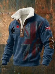 Men's Lest We Forget Plush Stand Collar Shirt