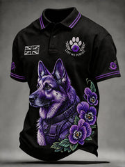 Men's Lest We Forget Military Dogs Print Shirt