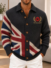 Men's Remembrance Day Vintage British Welsh Patterned Imitation Sweater