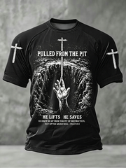Men's Pulled From The Pit He Lifts He Saves Short Sleeve T-shirt