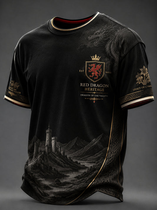 Men's Welsh Dragon Printed T-shirt