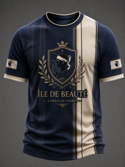 Men's French Corsica Flag Printed T-shirt