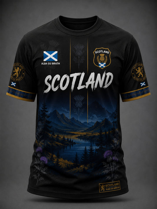 Men's Scotland Art Printed Short Sleeve T-shirt