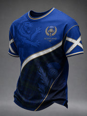 Men's Scotland Art Printed Short Sleeve T-shirt