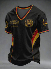 Men's Deutschland Football Fan V-neck T-shirt
