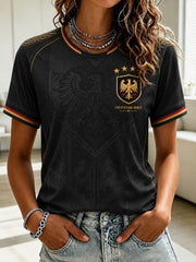 Women's Germany Football Printed T-shirt