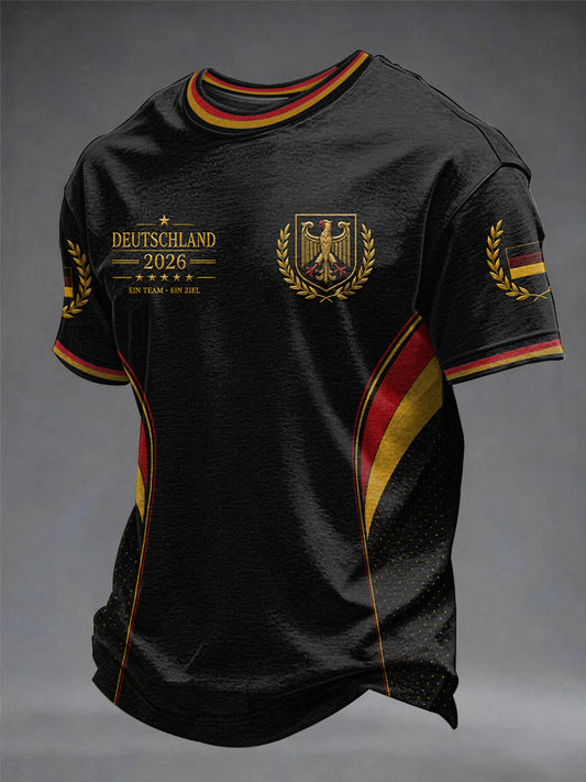 Men's Deutschland Football Fan Graphic Print T-shirt