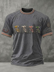 Men's Skeleton Bicycle Short Sleeve T-shirt