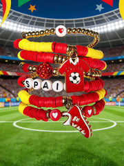 Spain Football Casual Bracelet Set