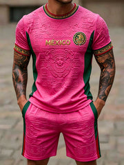 Men's Mexico Football Lover Art Printed Sets