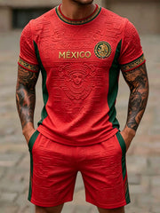 Men's Mexico Football Lover Art Printed Sets