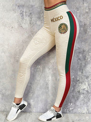 Women's Mexico Football Lover Art Printed Leggings