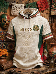 Men's Mexico Football Lover Art Printed Casual Tops