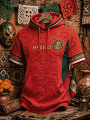 Men's Mexico Football Lover Art Printed Casual Tops