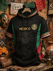 Men's Mexico Football Lover Art Printed Casual Tops